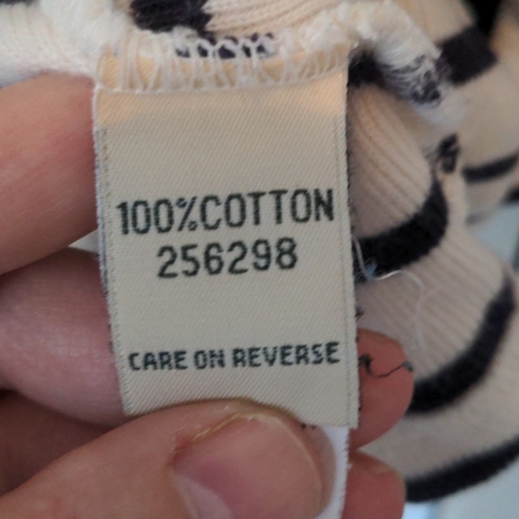 Nautical boat neckline cotton knit top - Picture 5 of 6